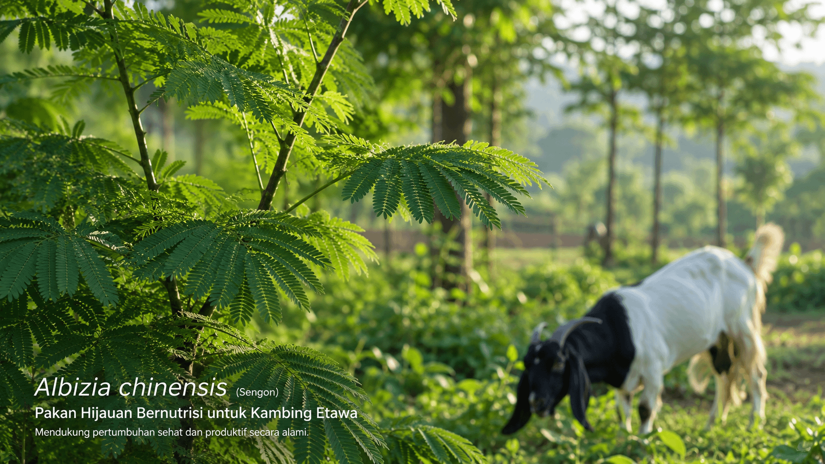 lush green Albizia chinensis (sengon)
